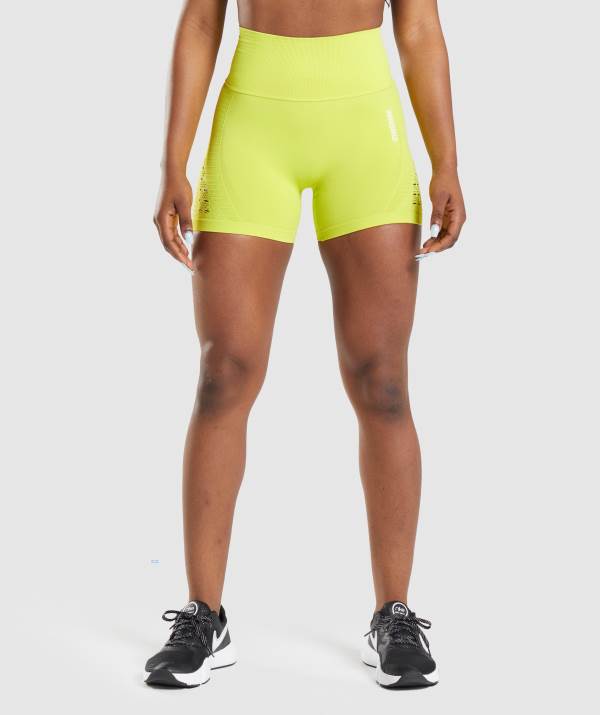 Damske Šortky Gymshark Energy Seamless Žlté | VK2984015
